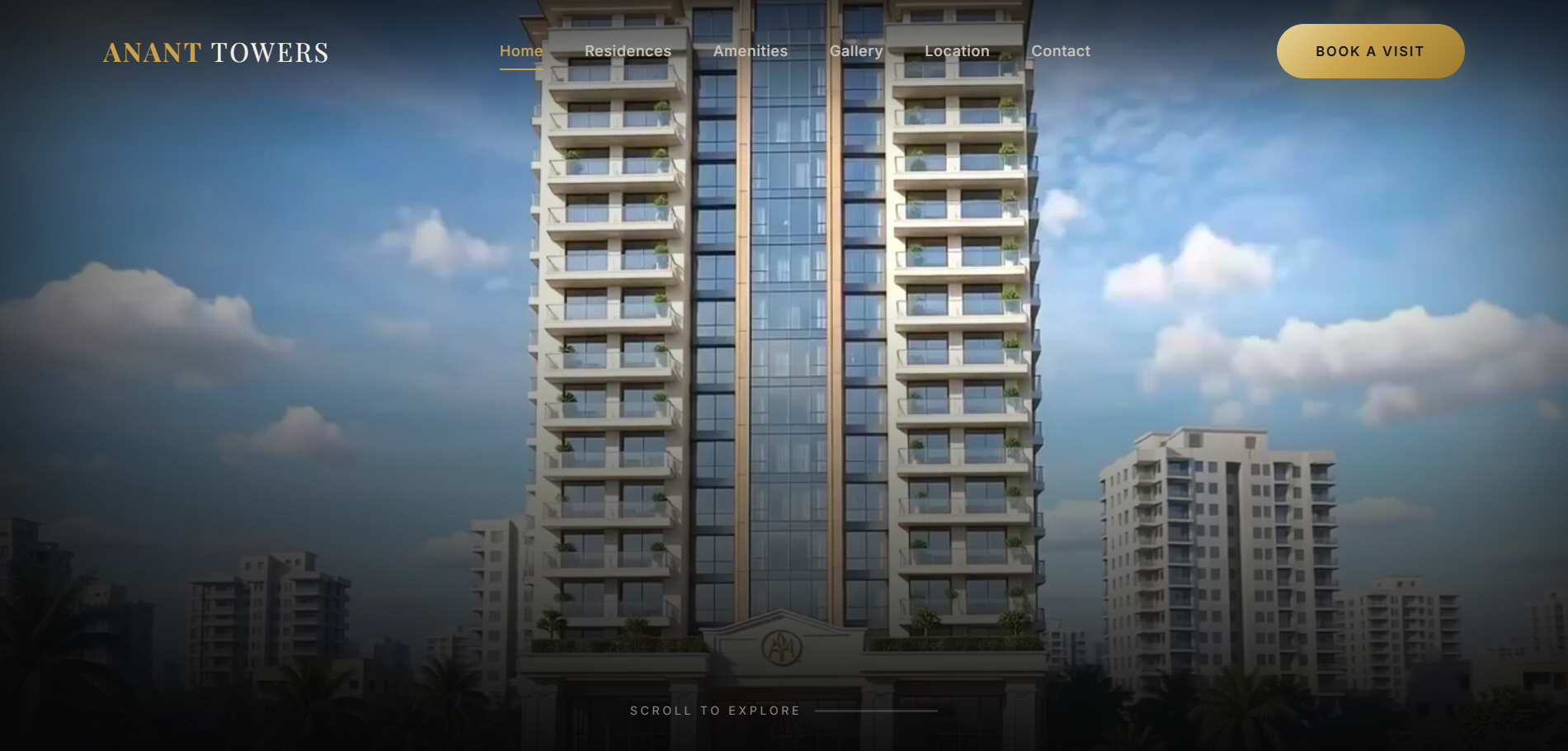 Anant Towers website preview