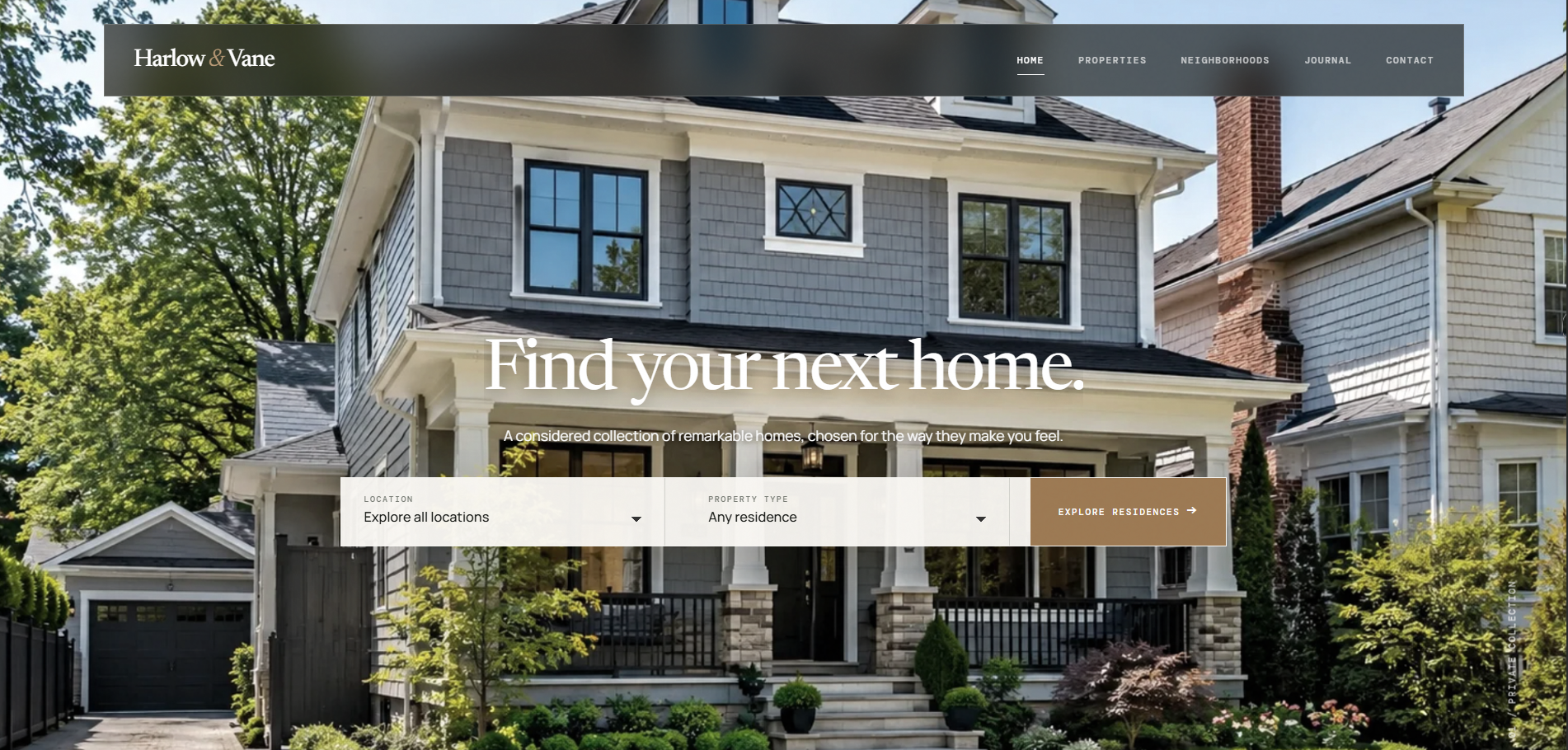 Habitat Collection website preview